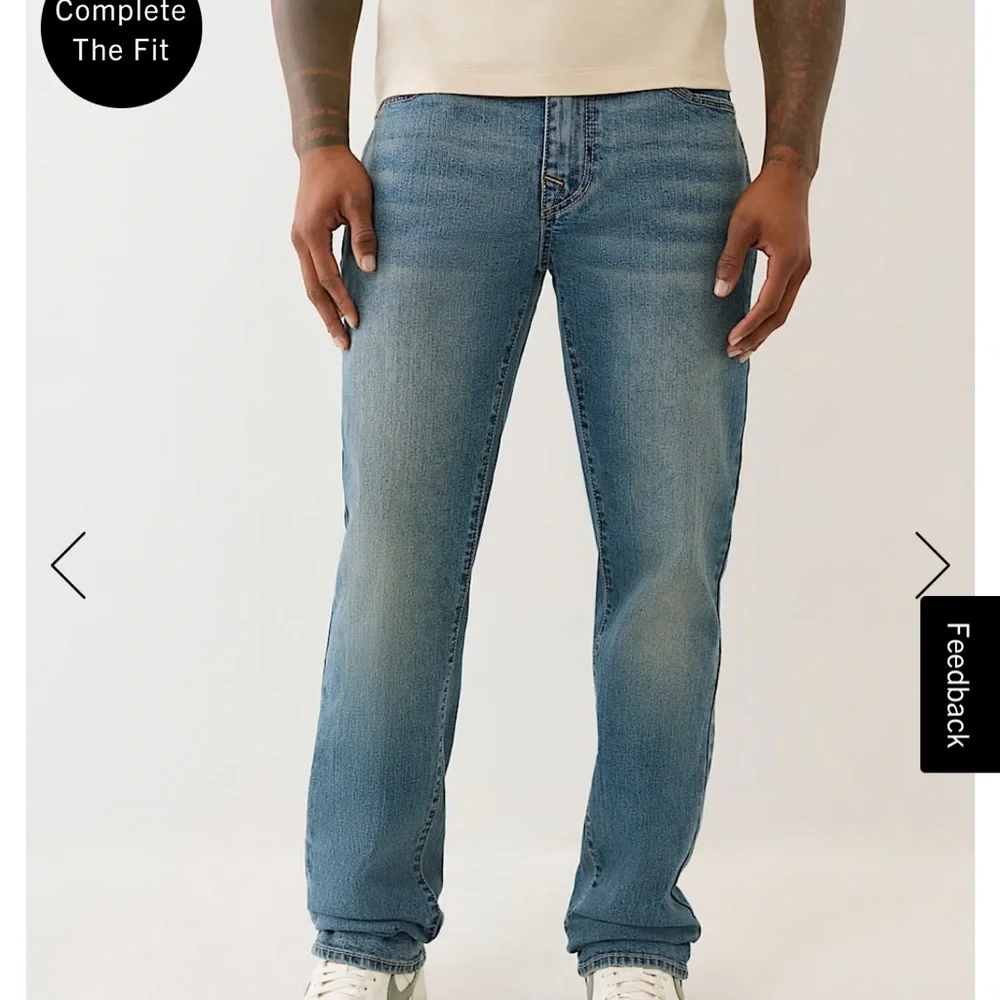 True Religion Men’s Ricky Relaxed Straight Jeans Size 36X34 NWT - Picture 2 of 16